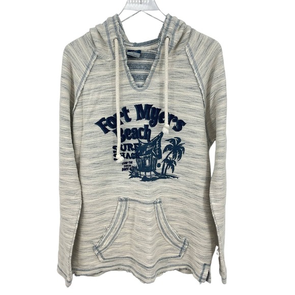 MV Sport Other - Fort Myers Beach Baja Hoodie Size Medium MV Sport Stripe Pullover Surf Shack